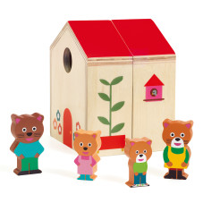 Mini maison de poupée en bois