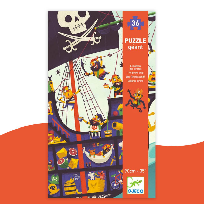 puzzle géant bateau pirate djeco